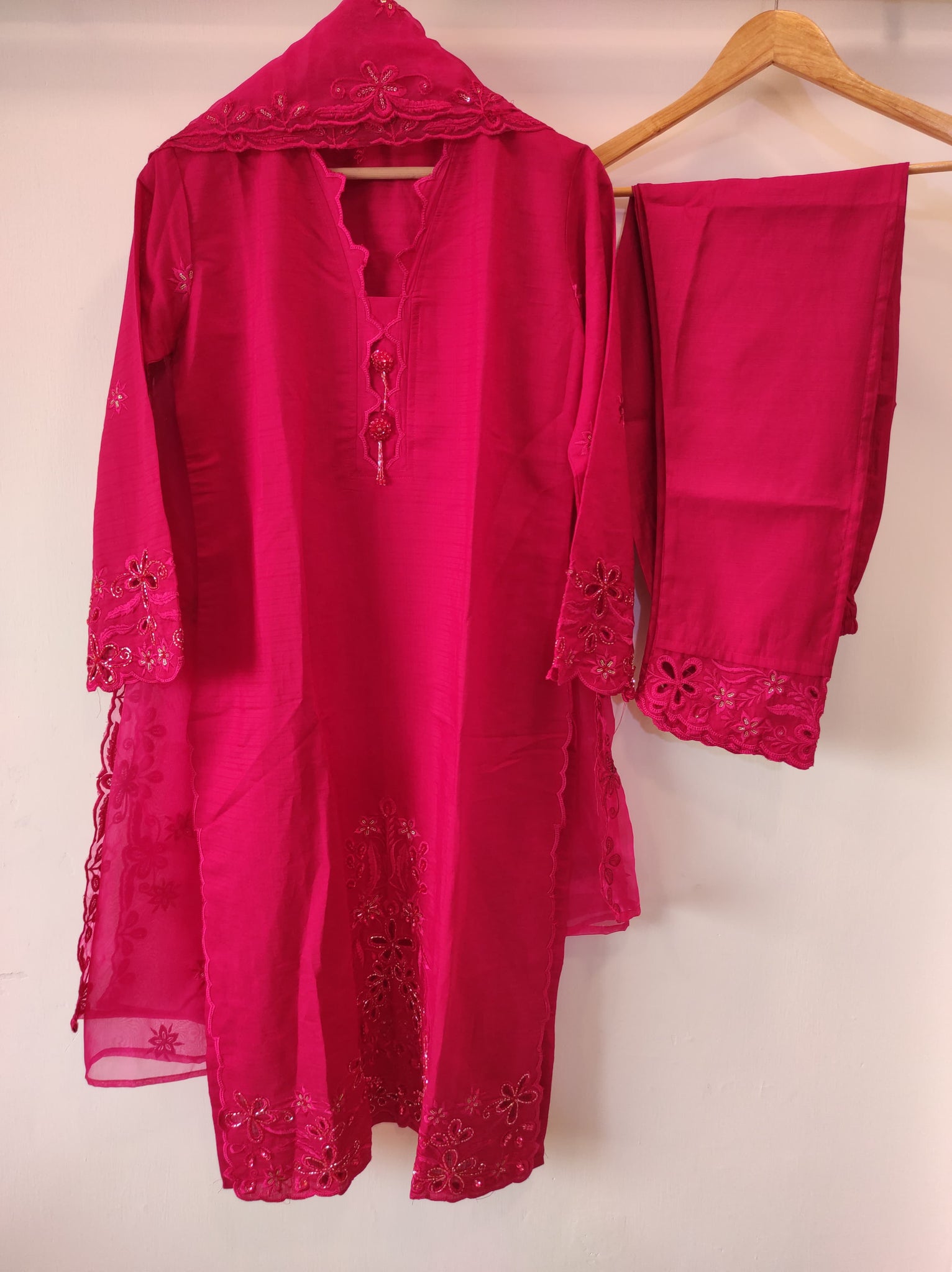 Cutwork Tunic | Hot Pink 2