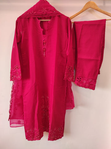 Cutwork Tunic | Hot Pink 2