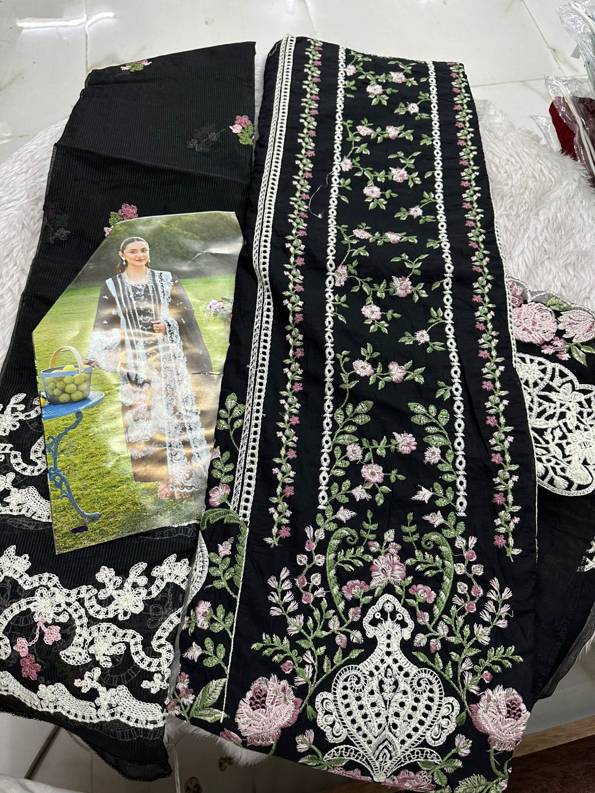 Embroidered Cotton Suit | D.no.1576