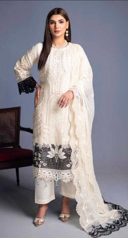Embroidered Chiffon Design - 01