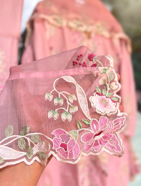 Gulbahar Co-ord Set | Pastel Pink