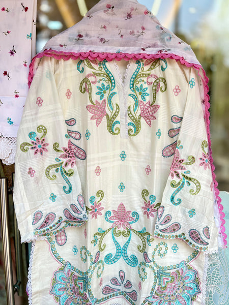 Pastel Heritage Embroidered Suit