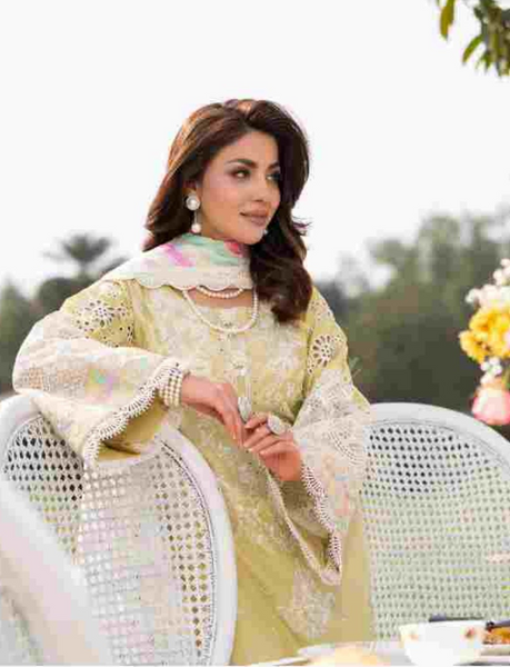 Chaand Raat Luxury Lawn | Olive Dew