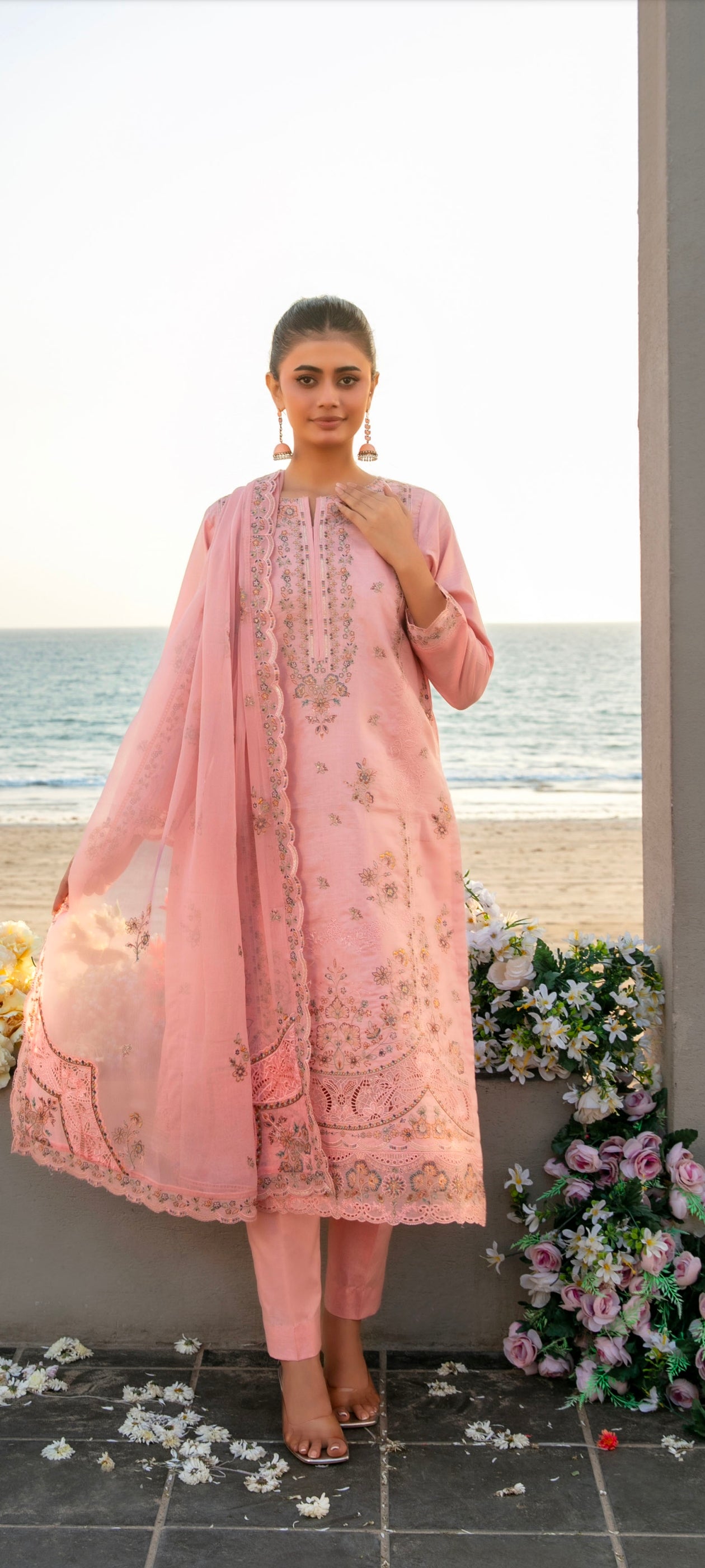 Sonheri Semi-stitched Lawn | D.no.007