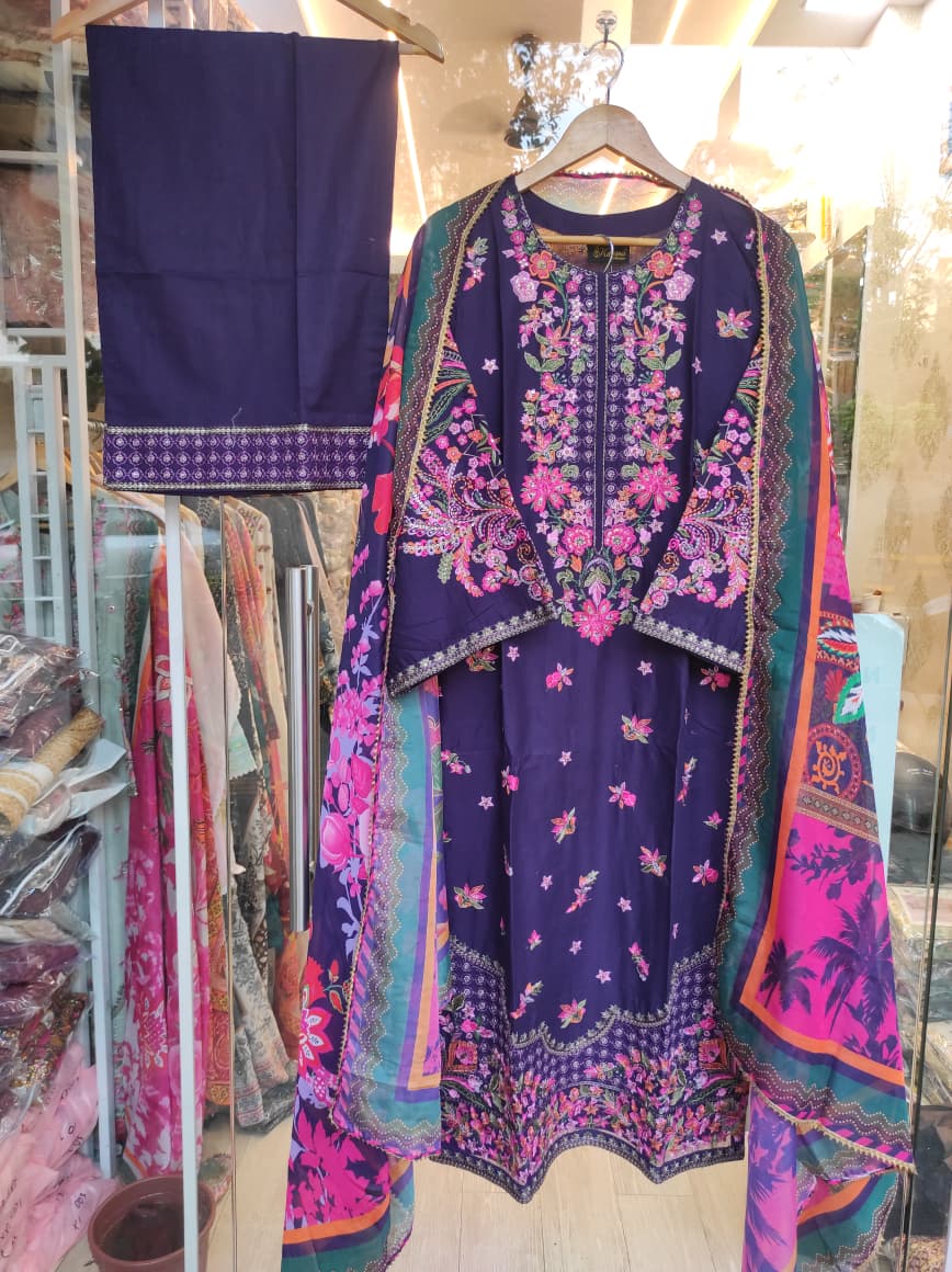 Ferisha Luxury Lawn | Mulberry