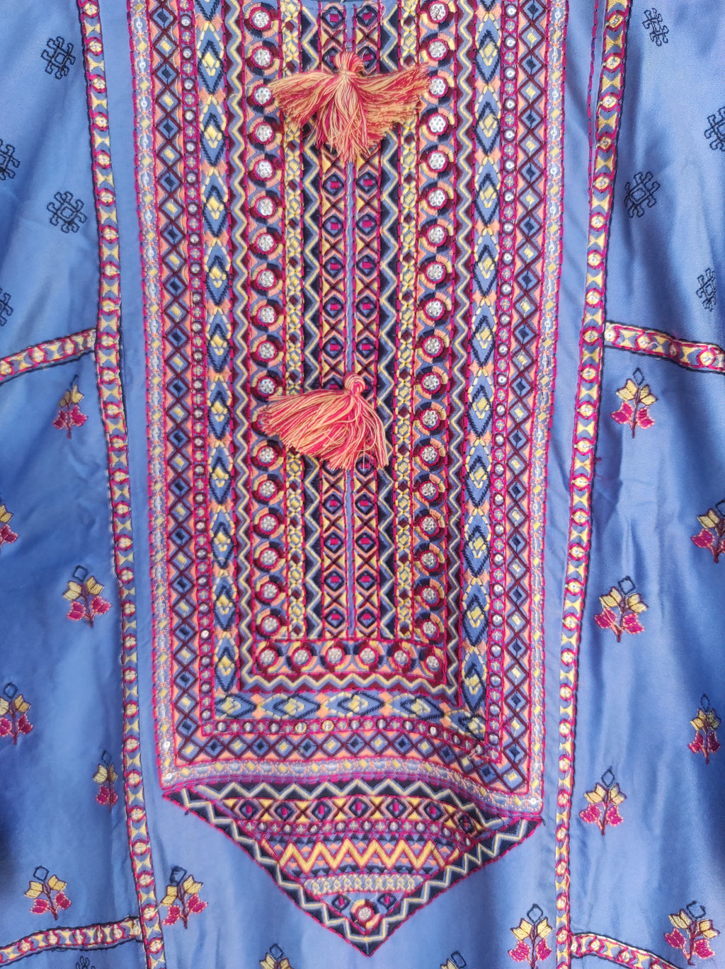 Afghani Kurta Salwar Set (Blue)