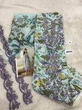 Flora Embroidered Cotton Suit | D.no.012