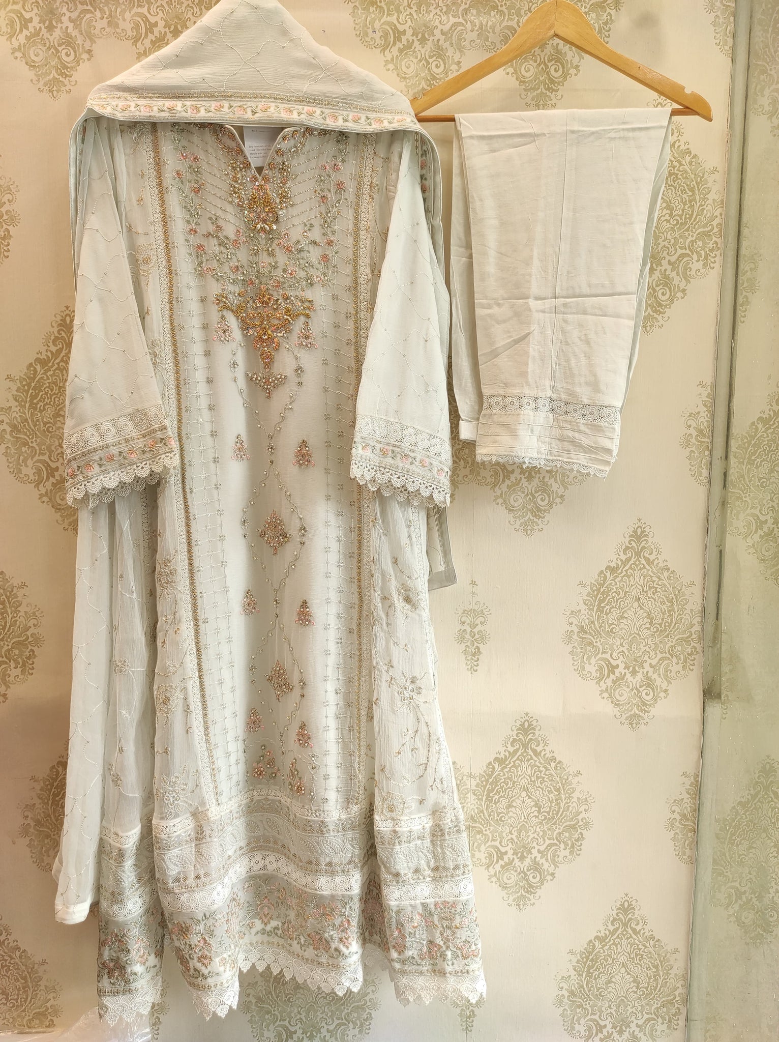 Agha Noor Chiffon | Long A-line Shirt