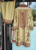 Afghani Kurta Salwar Set (Light Pastel Yellow)