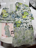 Embroidered Cotton Suit | Off-white floral