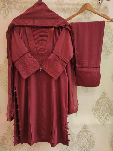 LUXE MODEST CO-ORD SET | MAROON