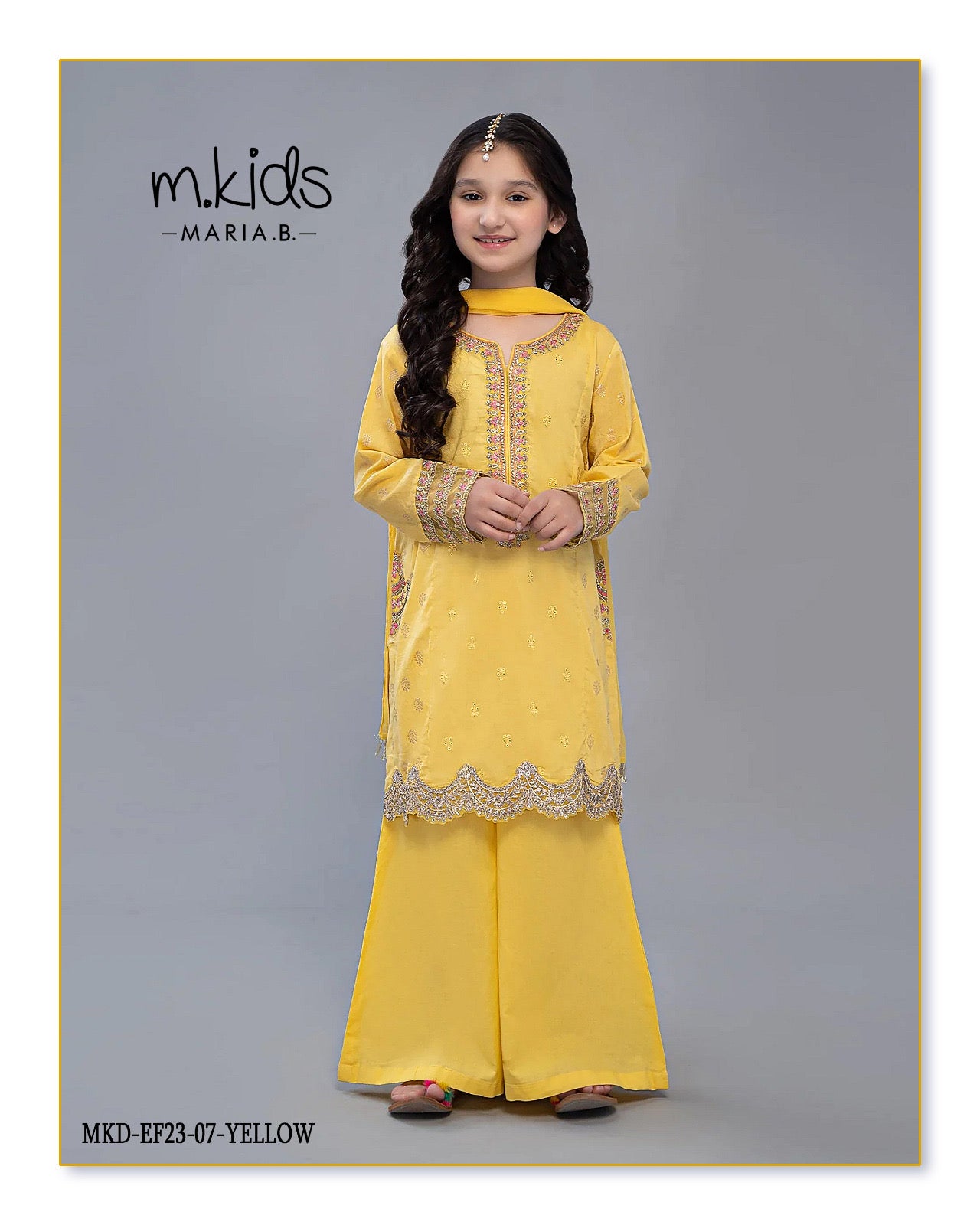 3 Piece Embroidered Suit | MKD-EF23-07