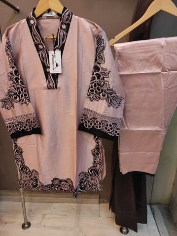Cotton Satin Co-ord Set | Pink