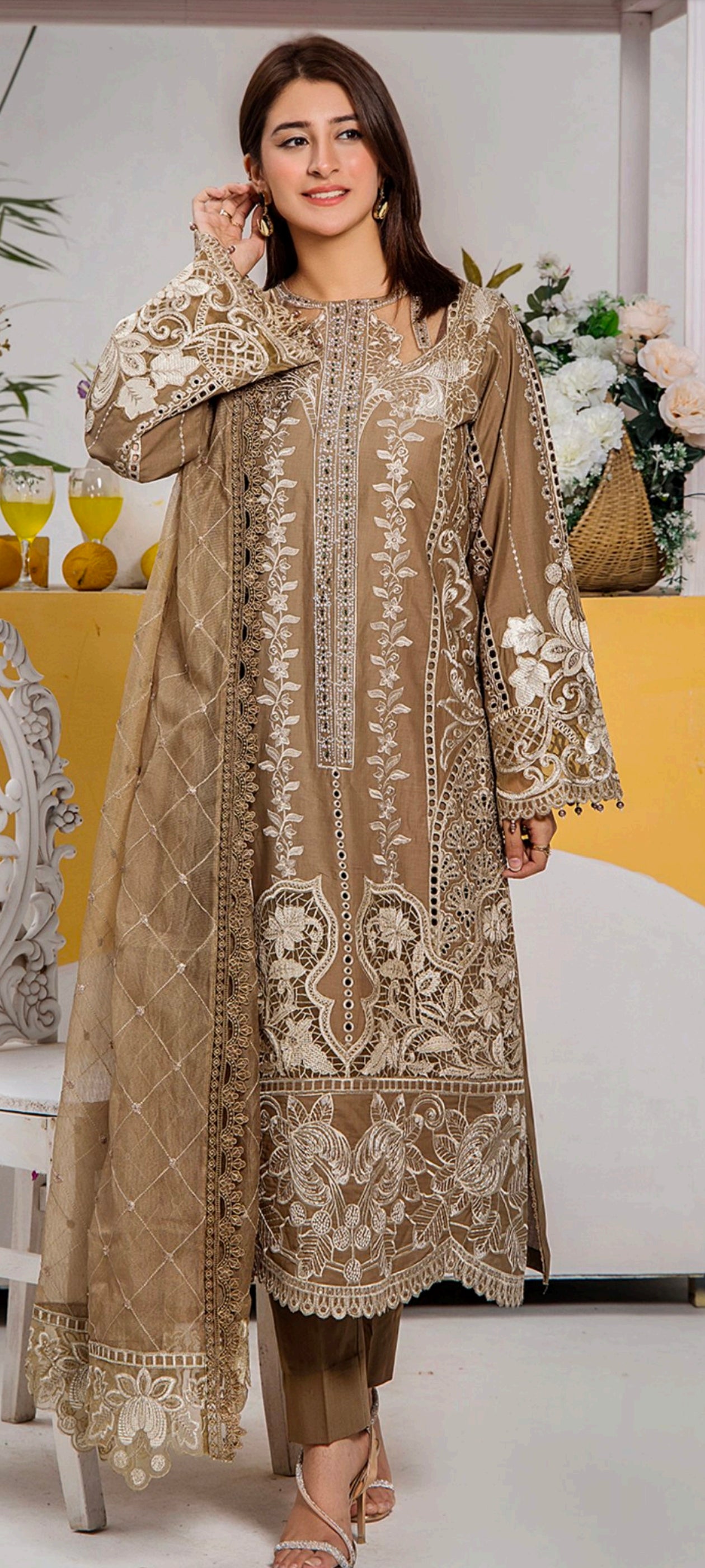 Semi-stitched Lawn | ZA004