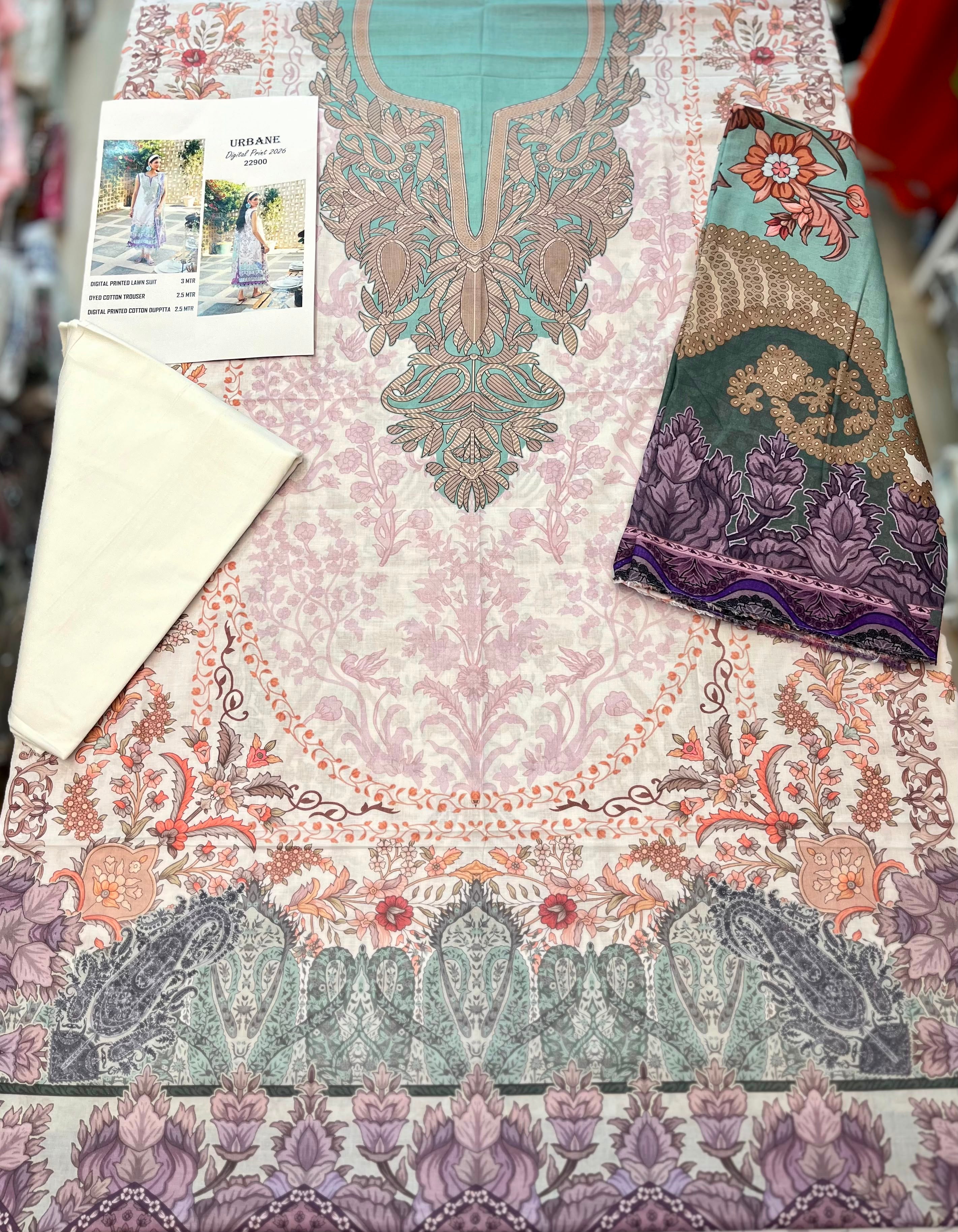 Jade Urban Premium Lawn Prints | JD - 29