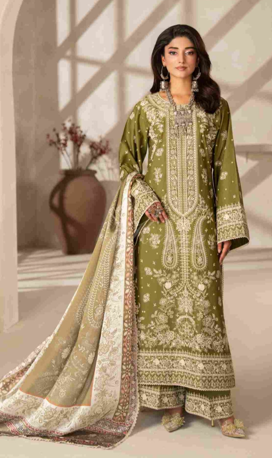 Ferisha Luxury Lawn | Olive Grove