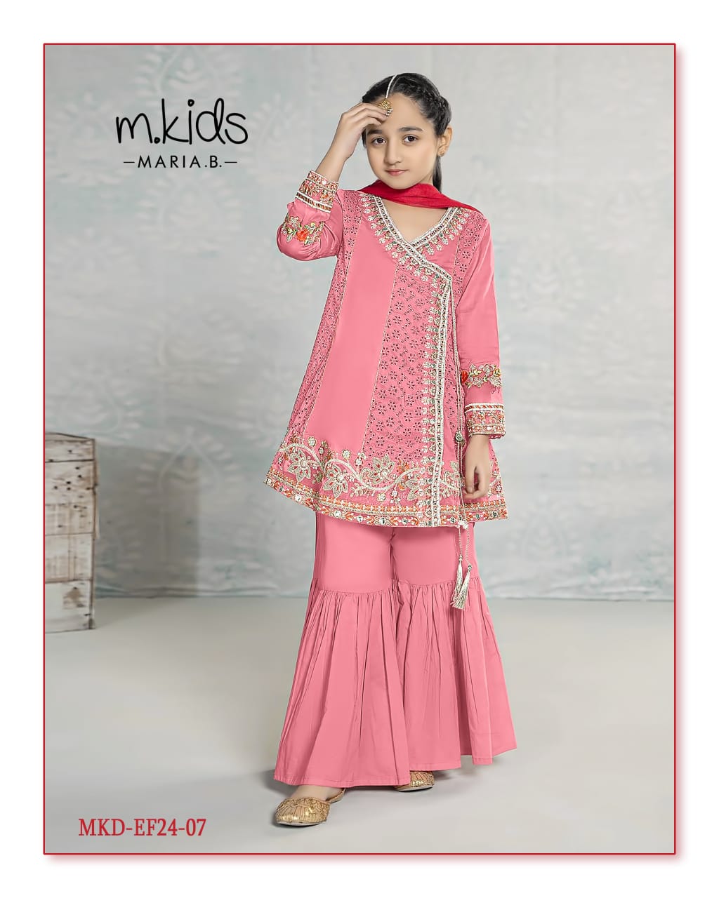 3 Piece Embroidered Suit | MKD-EF24-07