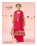 3 Piece Embroidered Chiffon Suit | MKS-EF24-02-PINK