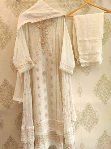 Agha Noor Chiffon | Long A-line Shirt