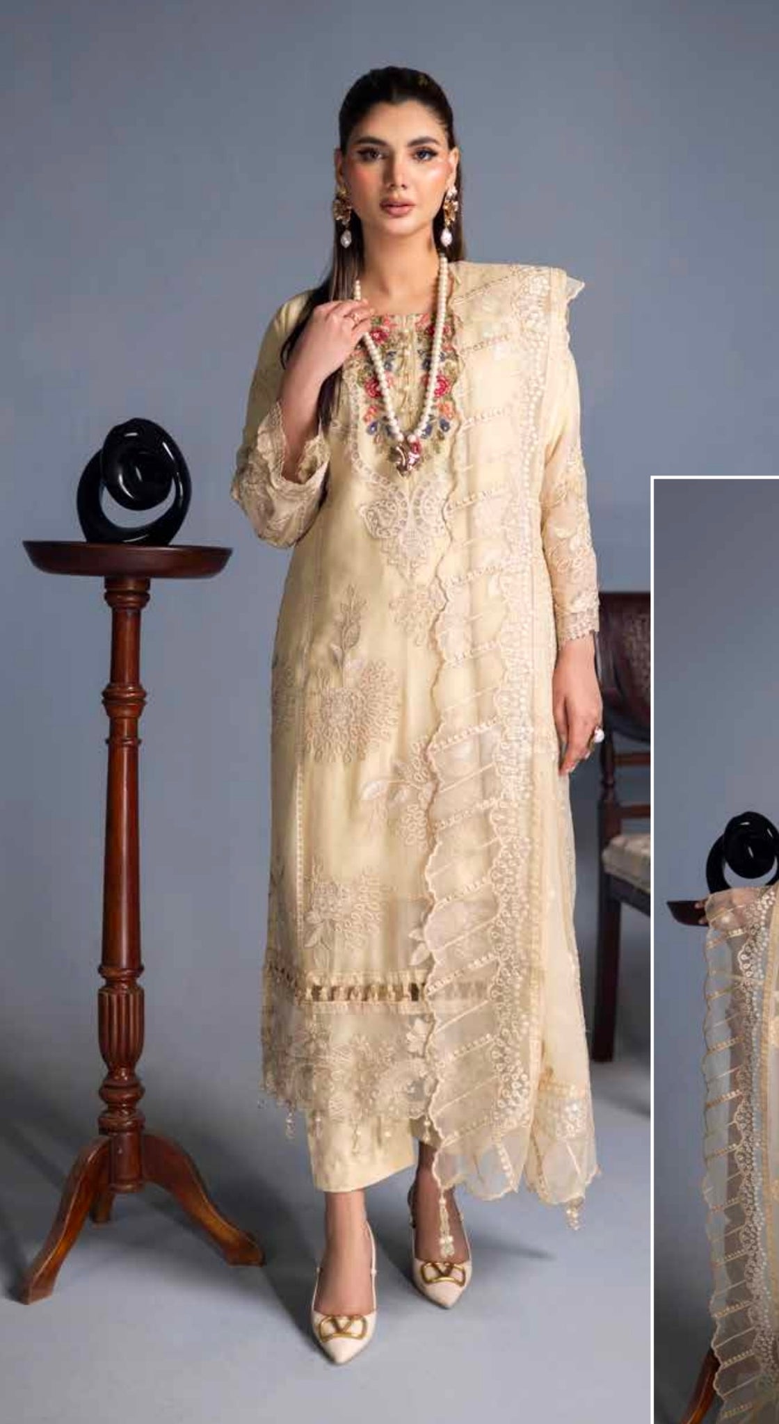 Embroidered Chiffon Design - 04