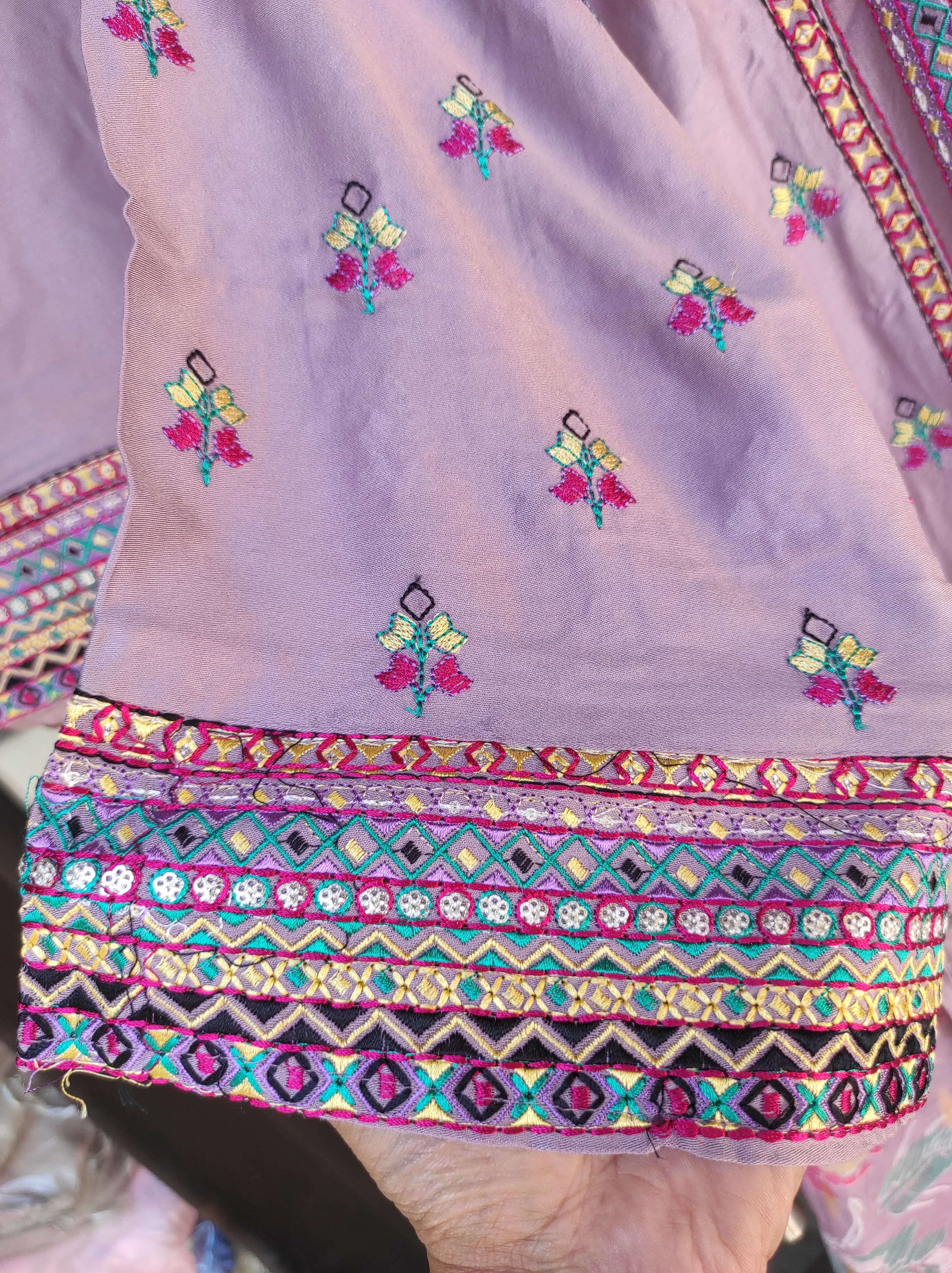 Afghani Kurta Salwar Set (Mauve)
