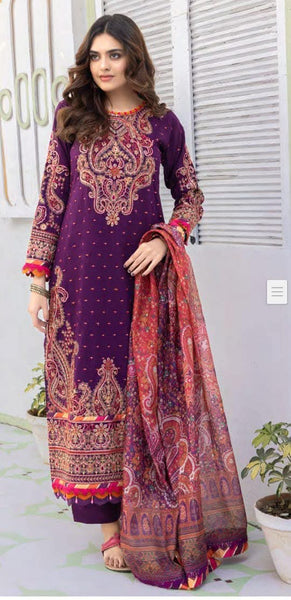 GUL ADHAR STITCHED LAWN | GA012