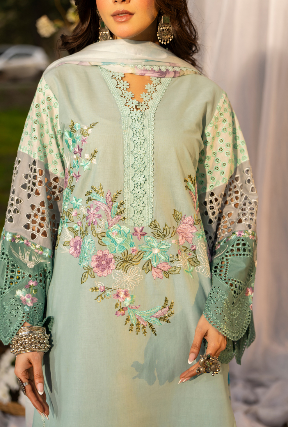 Haya Luxury Lawn | Seafoam