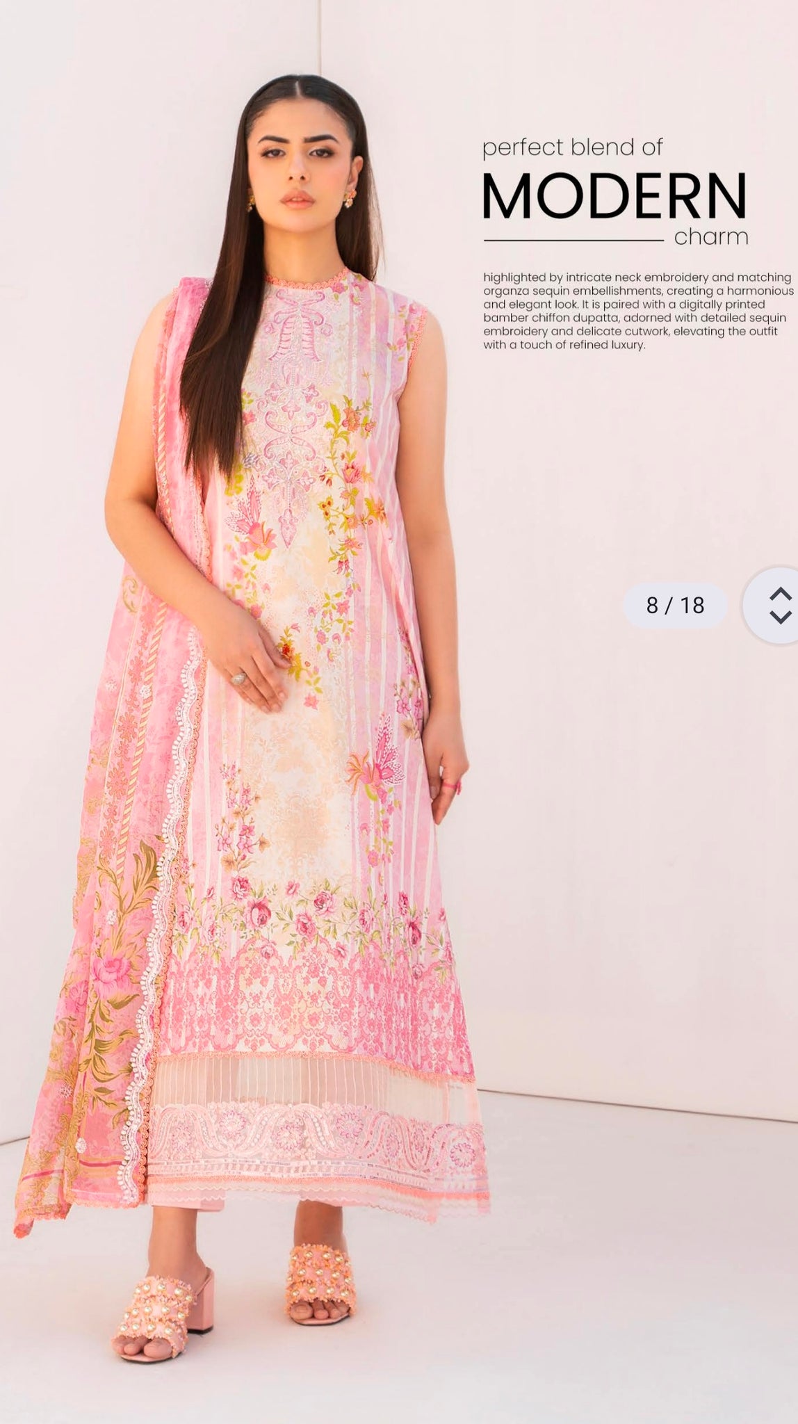 Embroidered Lawn Suit | GM008