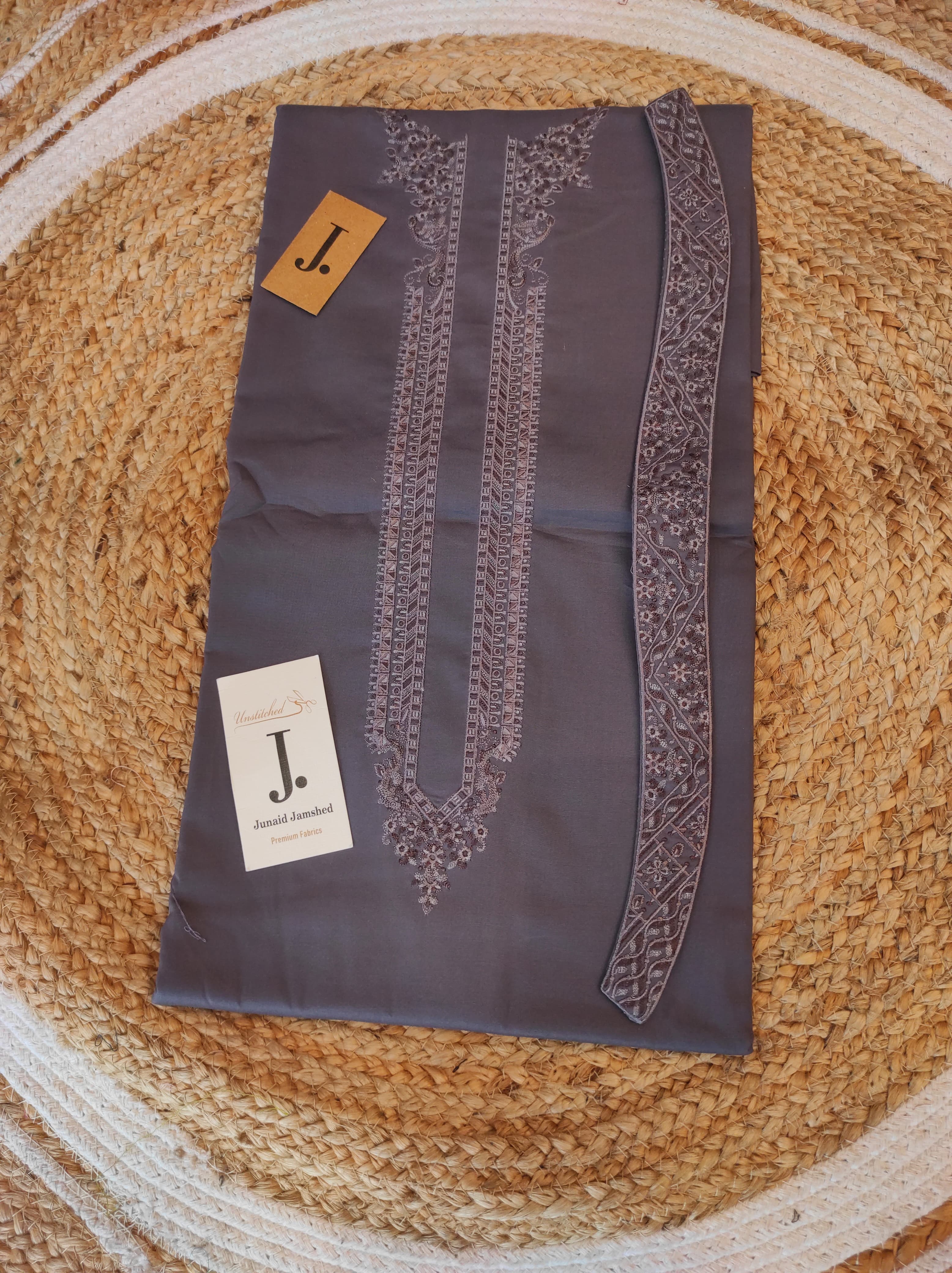 J. Embroidered Men's Unstitched Pathani Dusty Purple