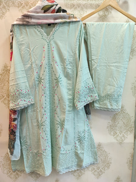Sea Green A-Line Rayon Set