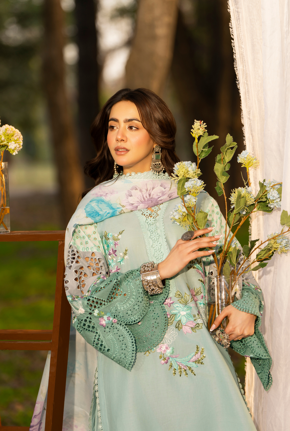 Haya Luxury Lawn | Seafoam