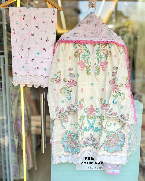 Pastel Heritage Embroidered Suit