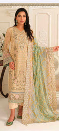 Embroidered Chiffon Design | Beige