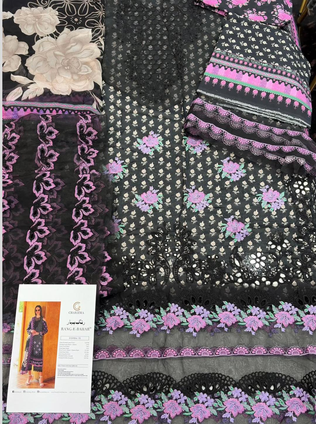 Charizma Rang e Bahar Luxury Lawn 001