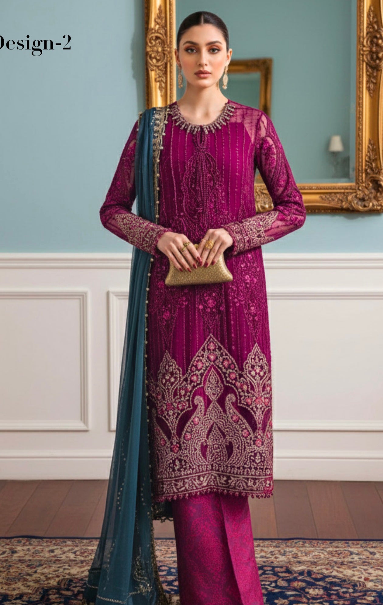 Semi-stitched Chiffon | Gulnar