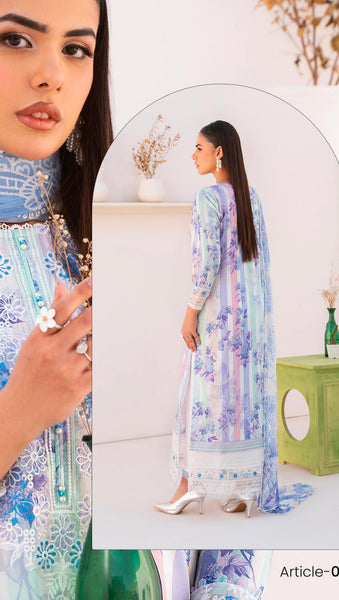 Embroidered Lawn Suit | GM006