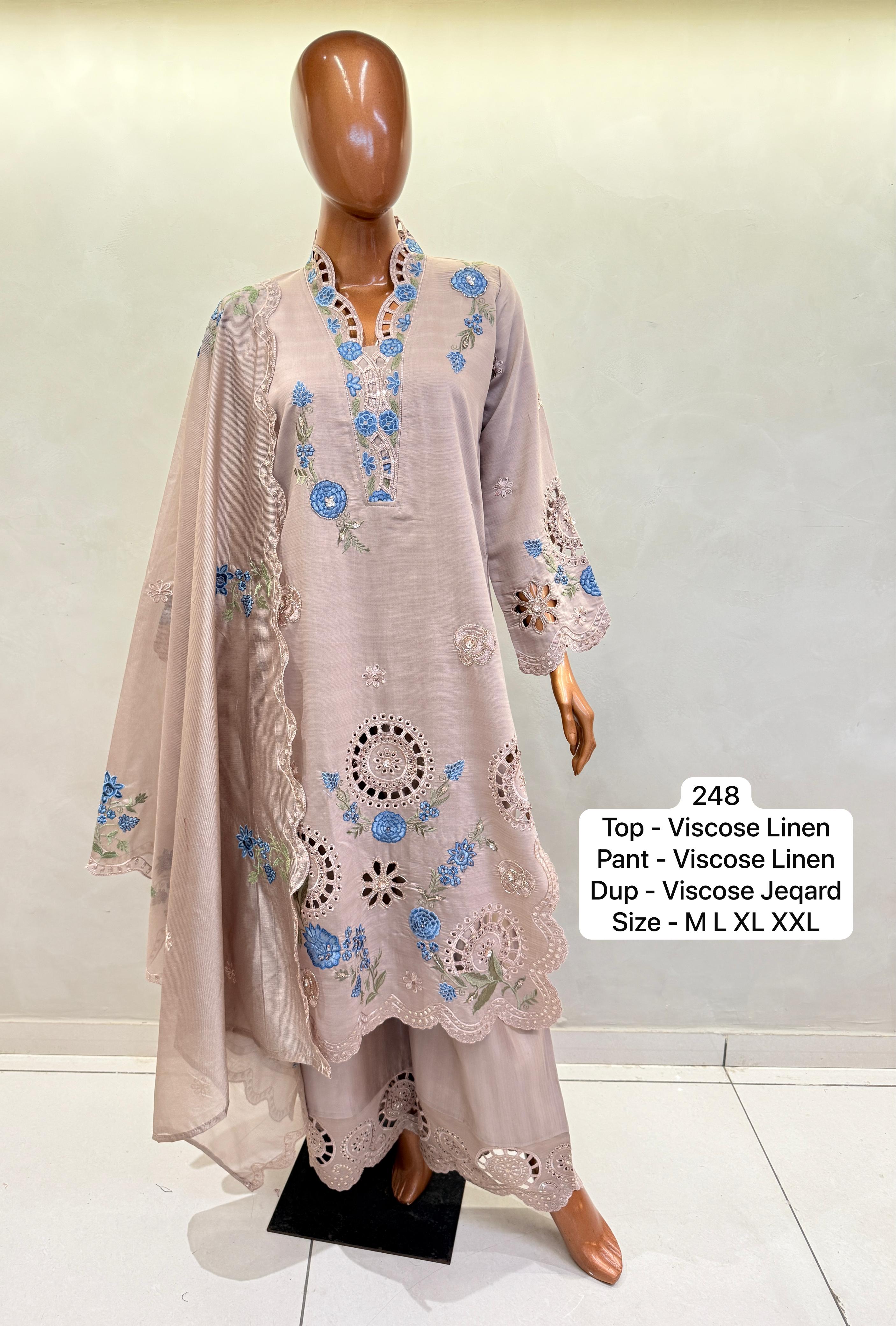 Viscose Linen Kurta Set | BEIGE