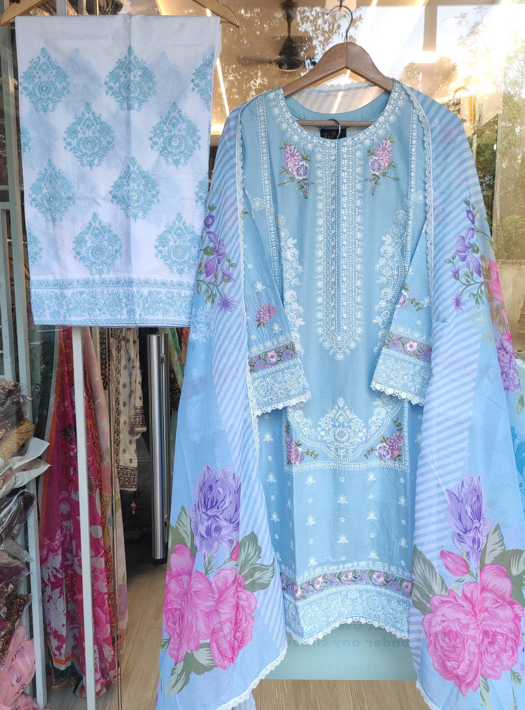 Ferisha Luxury Lawn | Dusty Blue