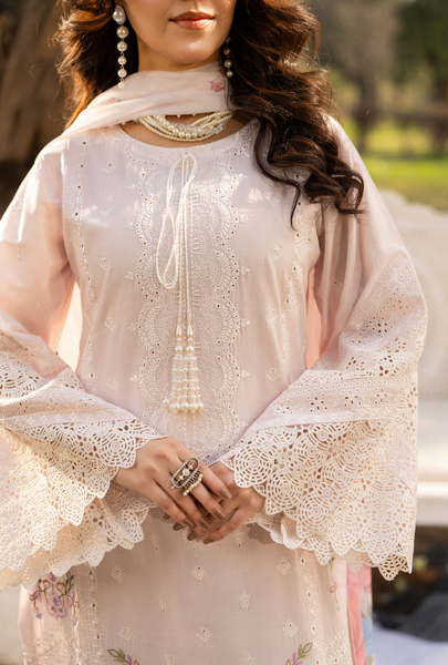 Haya Luxury Lawn | PASTEL PINK