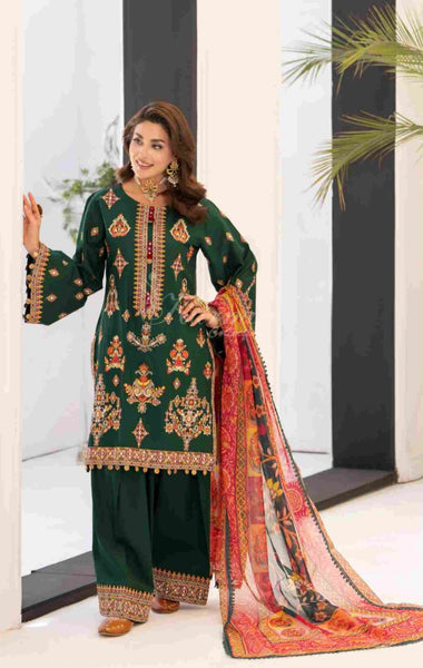 Ferisha Luxury Lawn | Evergreen