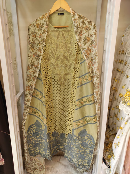 Semi-stitched Lawn | ZA001