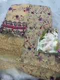 Flora Embroidered Cotton Suit | D.no.016