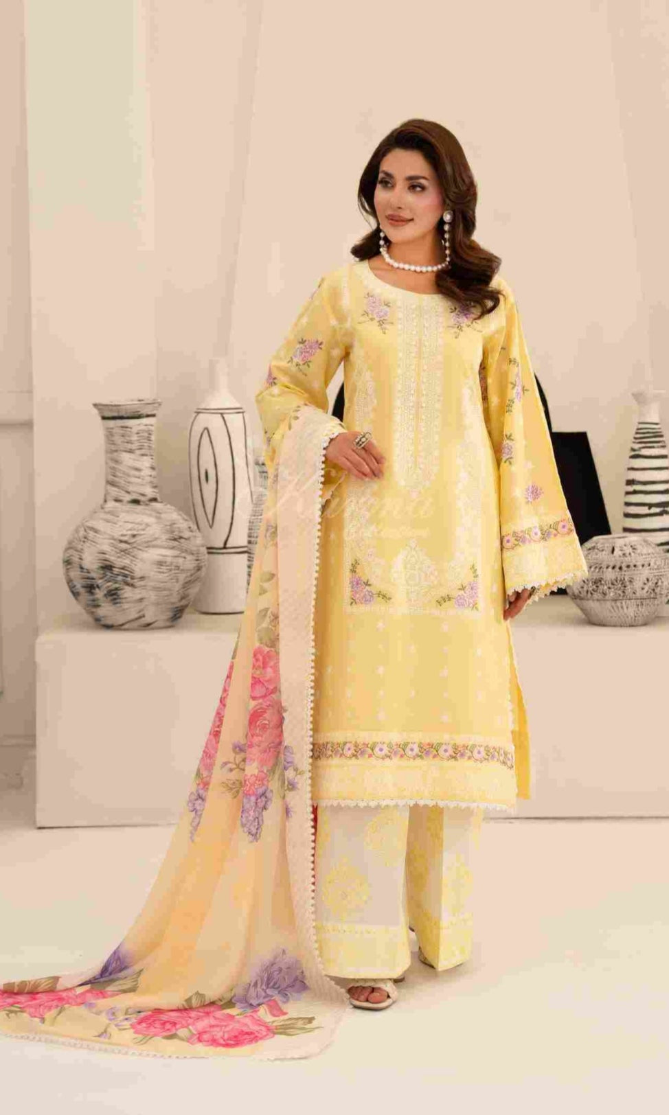 Ferisha Luxury Lawn | Butter Yellow