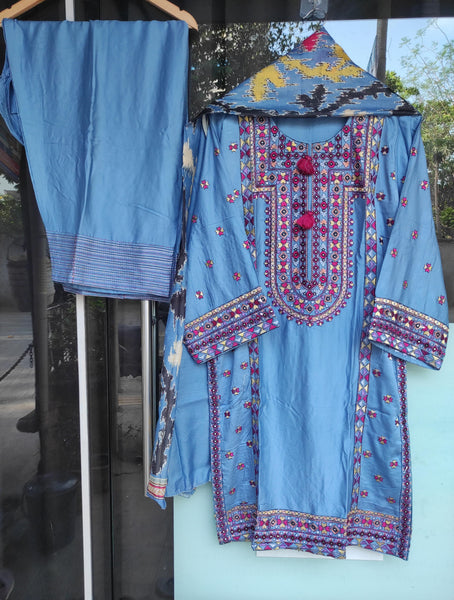 Classic Afghani Farshi Set (Blue)