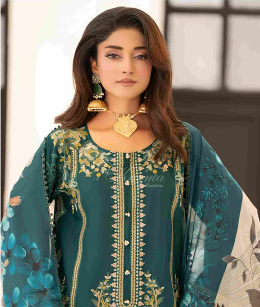Ferisha Luxury Lawn | Imperial Teal