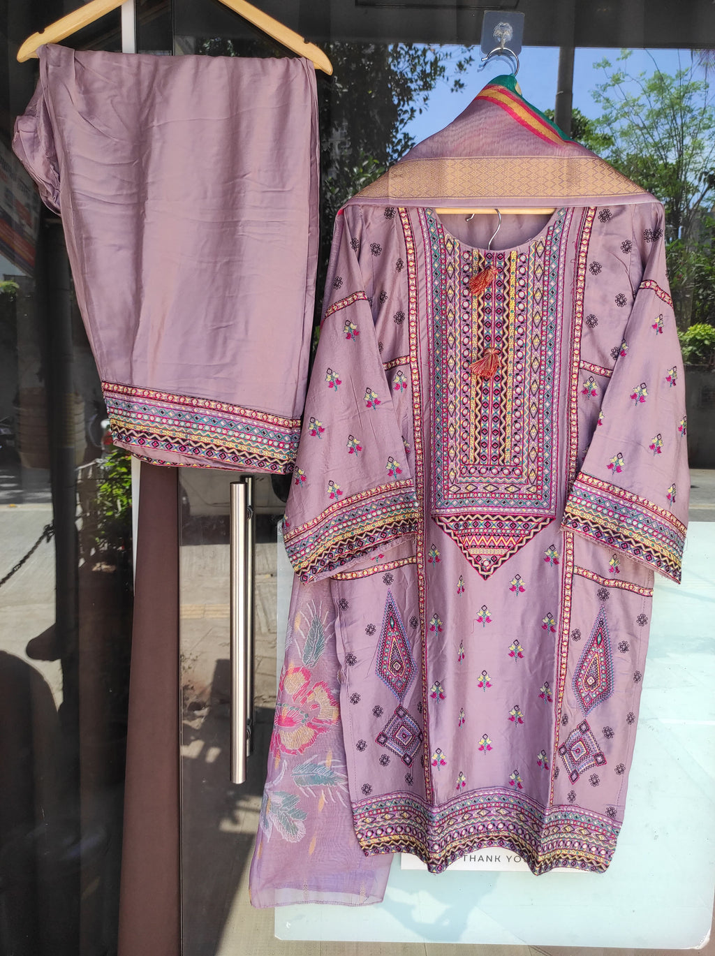 Afghani Kurta Salwar Set (Mauve)