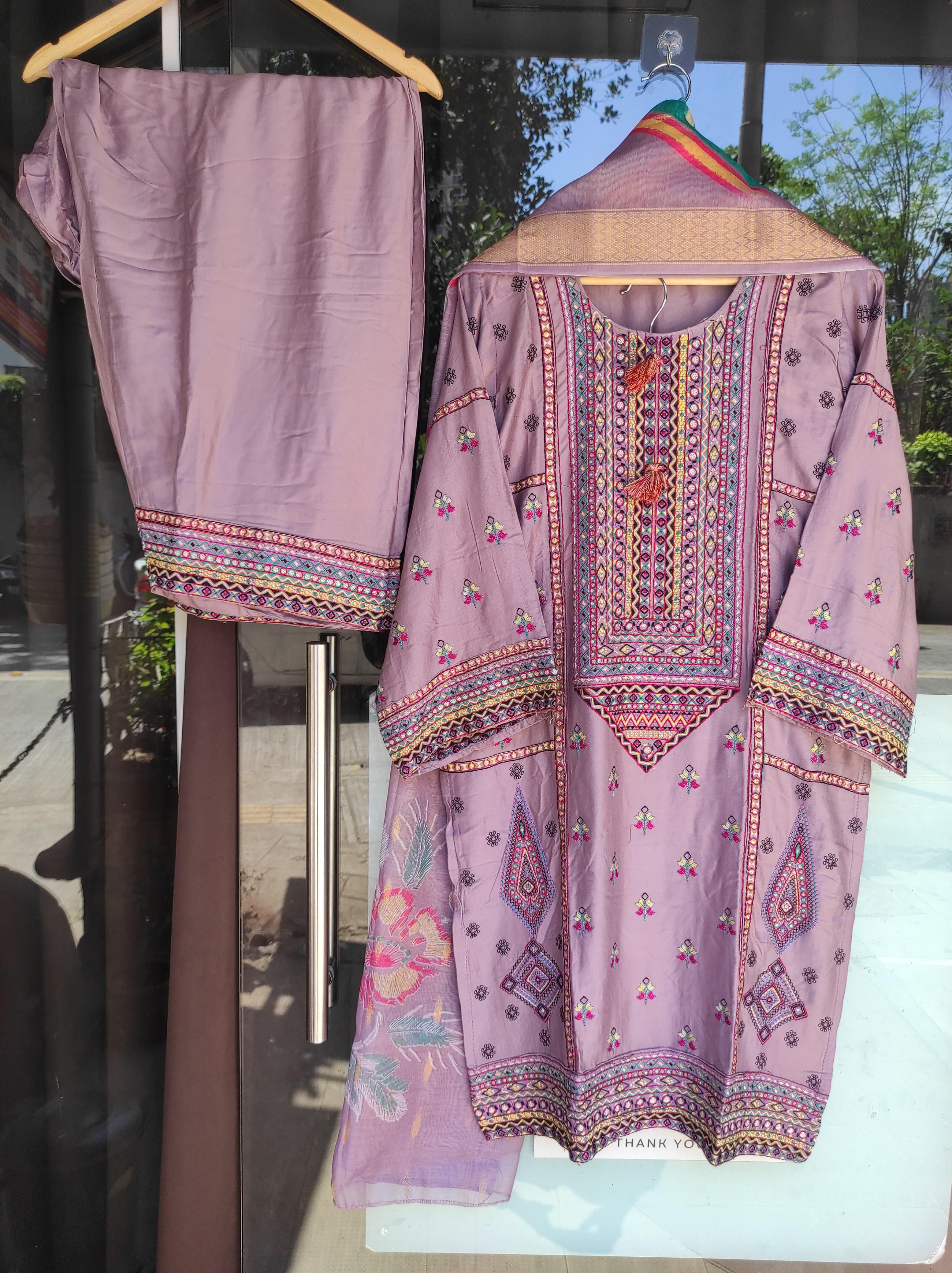 Afghani Kurta Salwar Set (Mauve)