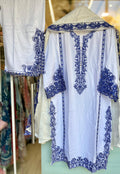 White Rayon Embroidered Set