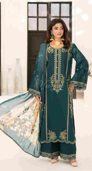 Ferisha Luxury Lawn | Imperial Teal
