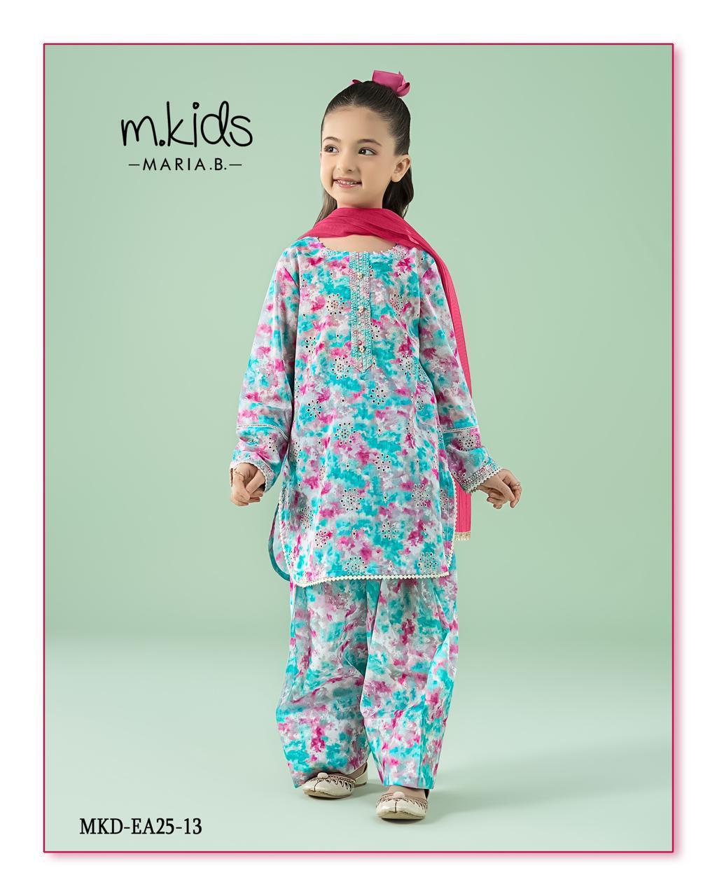 3 Piece Embroidered Lawn Suit | MKD-EA25-13